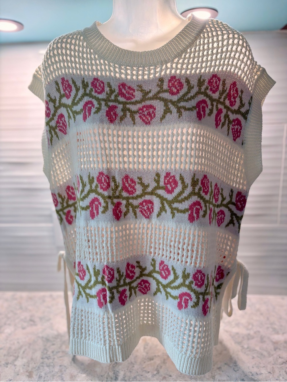 Main Strip - Floral Knit Tank Top